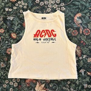 AC/DC Cropped Tank Top